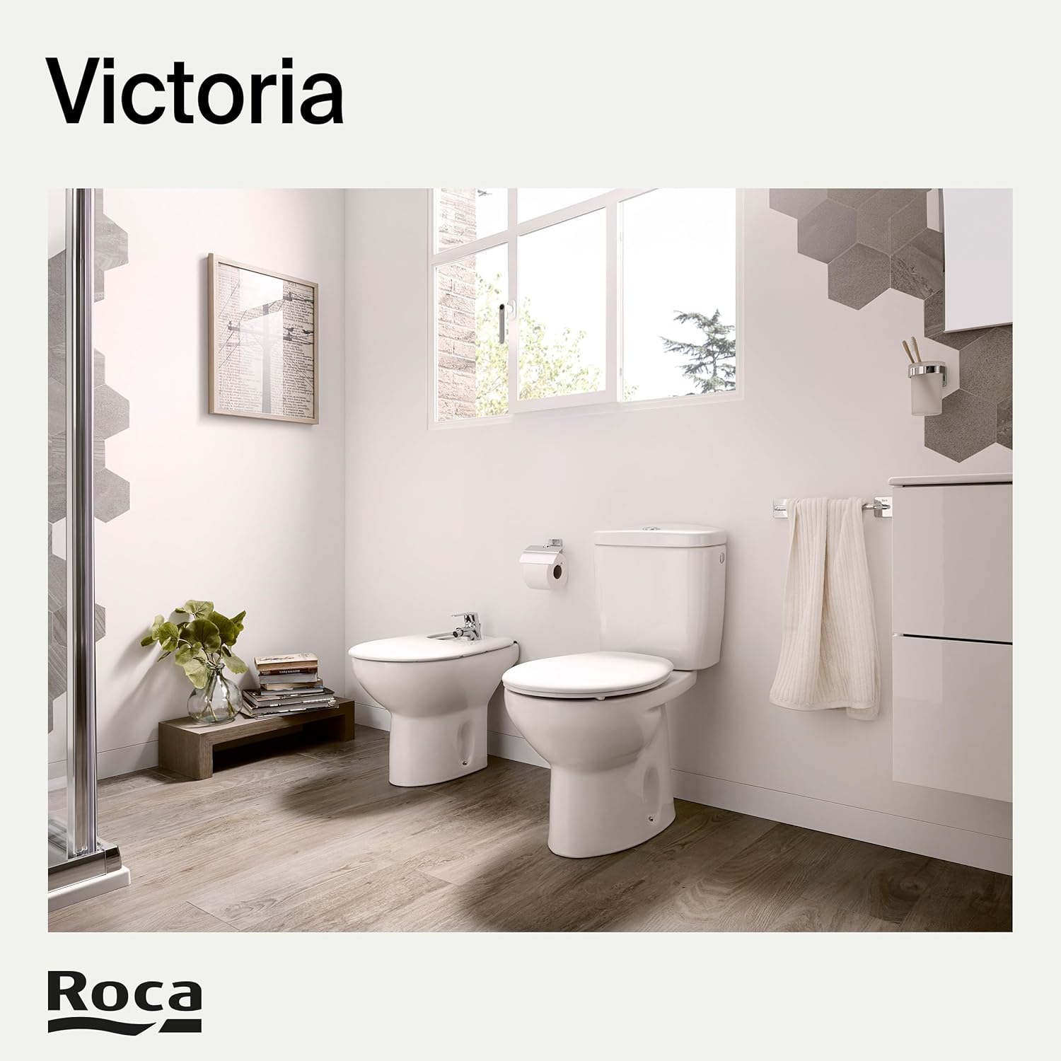 Roca - Abattant et couvercle SUPRALIT® avec mécanisme de fermeture amortie Victoria A801B6200B 