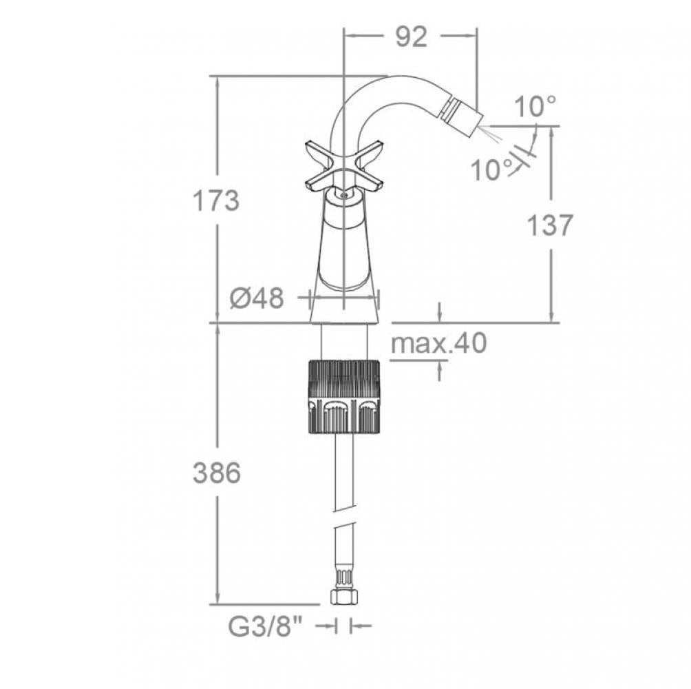 Ramon Soler - Grifo de bidé bimando Adagio cromo