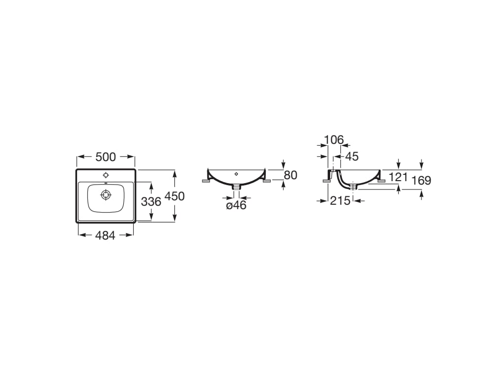 Roca - lavabo ona de encimera Fineceramic® blanco brillo