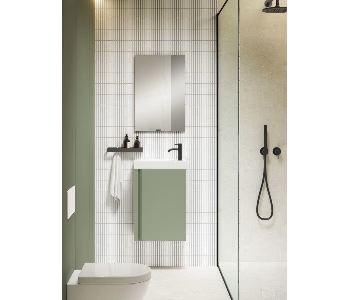 Conjunto completo mueble de baño de fondo reducido 22 cm Visobath Lagos - BricoandPool