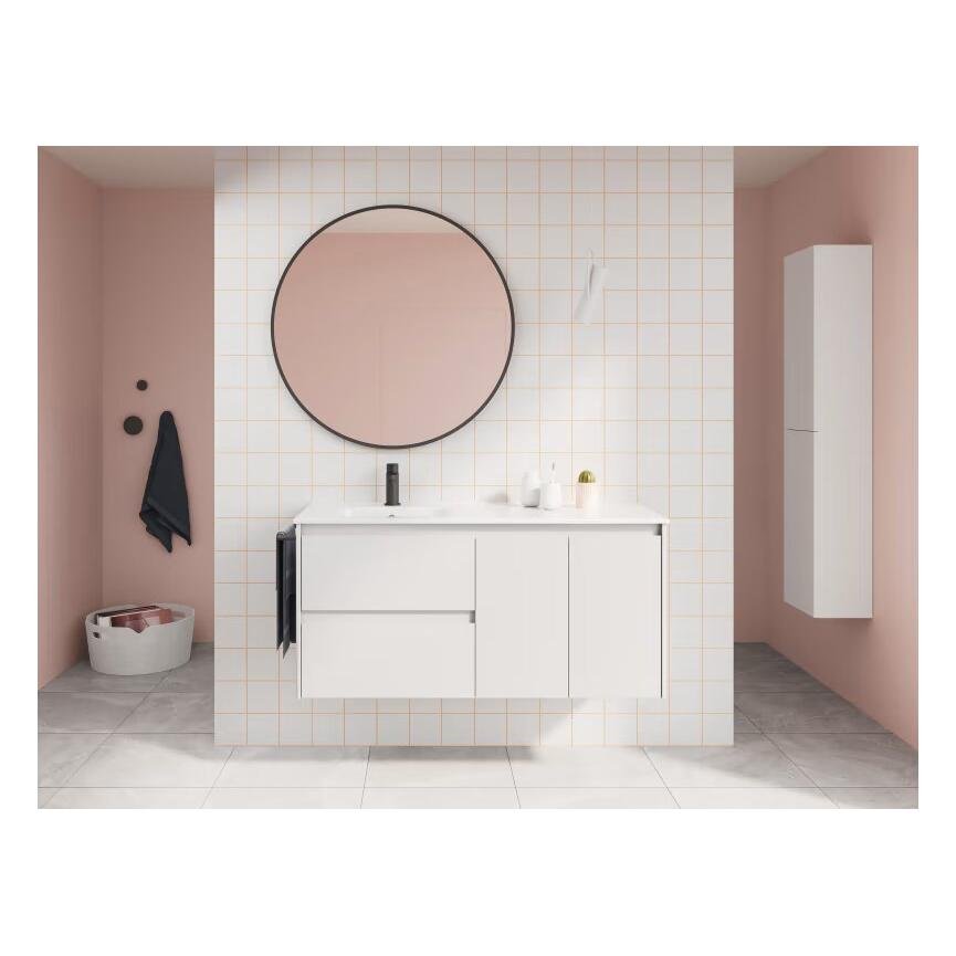 Conjunto mueble de baño Alfa Royo 120 cm, 2 cajones + 2 puertas, suspendido - BricoandPool
