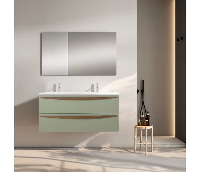 Conjunto mueble de baño de Visobath Arco 120 cm, 2 cajones, suspendido con lavabo - BricoandPool