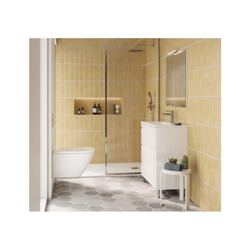 Conjunto mueble de baño fondo reducido 39 cm Vitale Royo 3 cajones con patas - BricoandPool