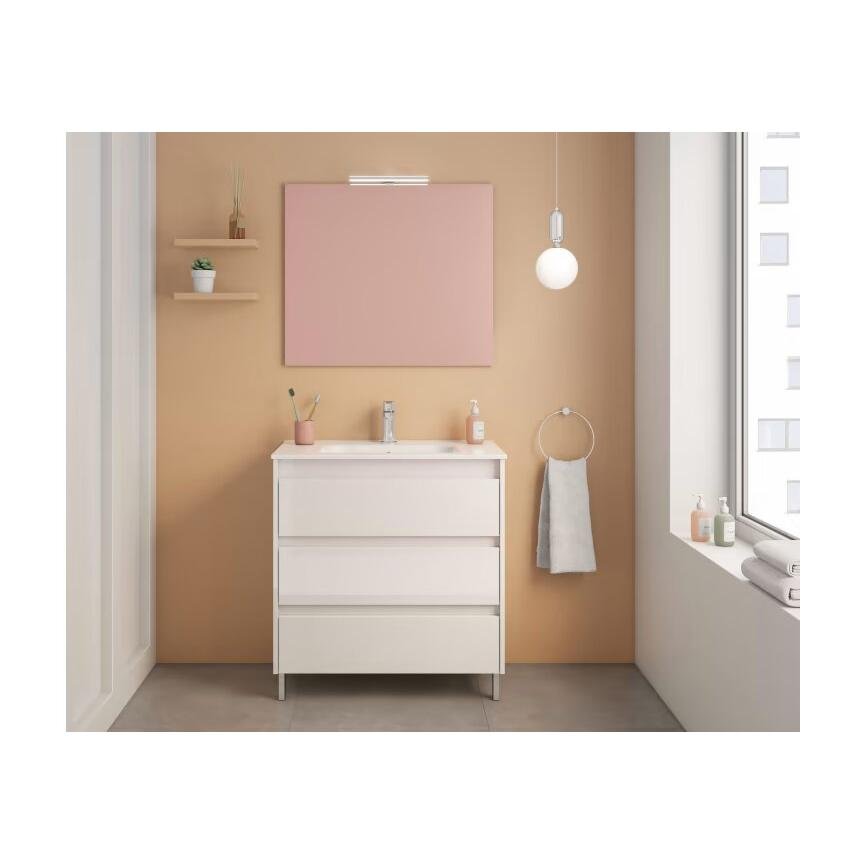 Conjunto mueble de baño Sansa Royo 3 cajones con patas y lavabo - BricoandPool