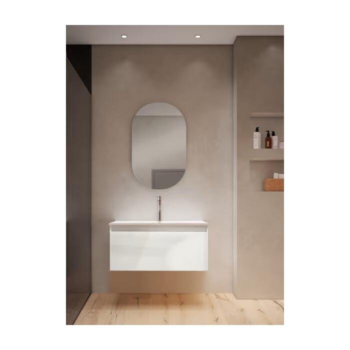 Conjunto mueble de baño Viso Bath Box 1 cajón 40 cm de alto, suspendido y lavabo - BricoandPool