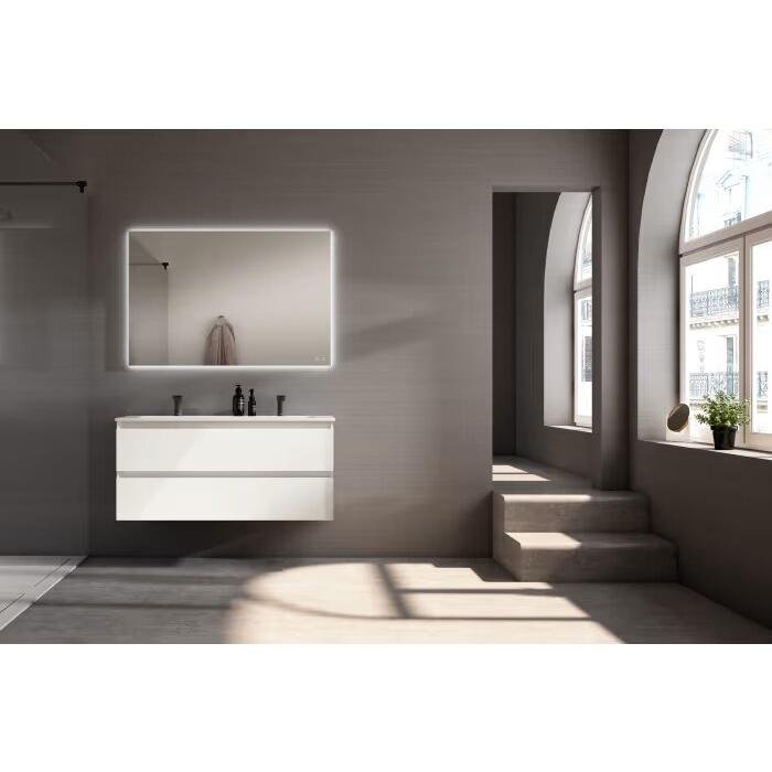 Conjunto mueble de baño Viso Bath Box 120 cm, 2 cajones, suspendido con lavabo - BricoandPool