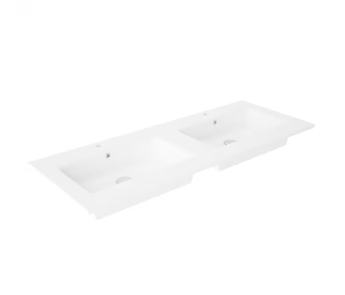 Conjunto mueble de baño Viso Bath Granada 120 cm, 2 cajones, suspendido con lavabo doble poza - BricoandPool