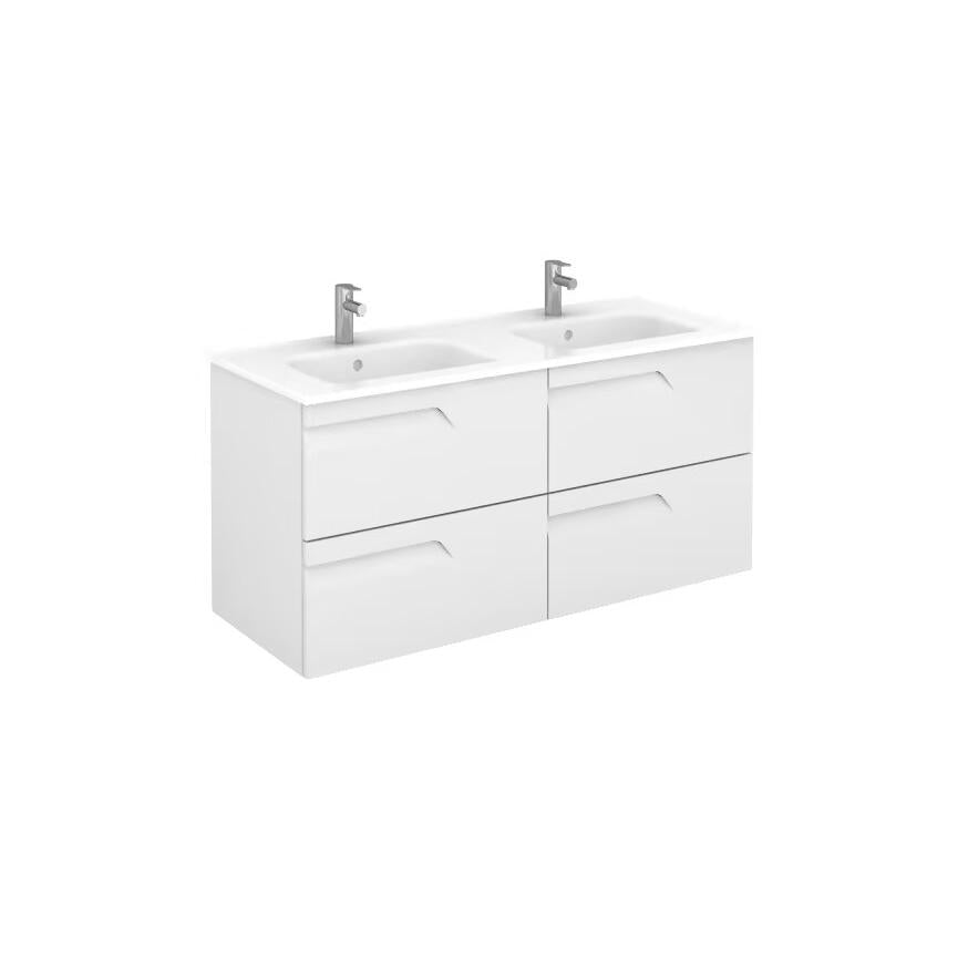 Conjunto mueble de baño Vitale Royo 120 cm con 4 cajones, suspendido - BricoandPool
