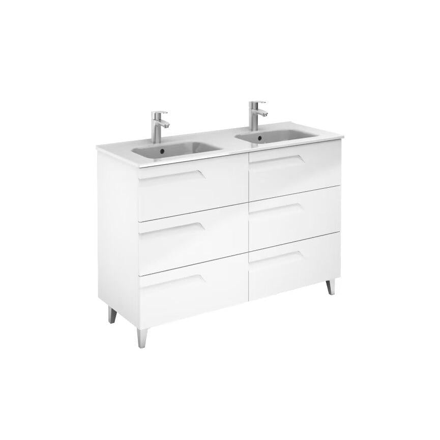 Conjunto mueble de baño Vitale Royo 120 cm con 6 cajones, con patas - BricoandPool