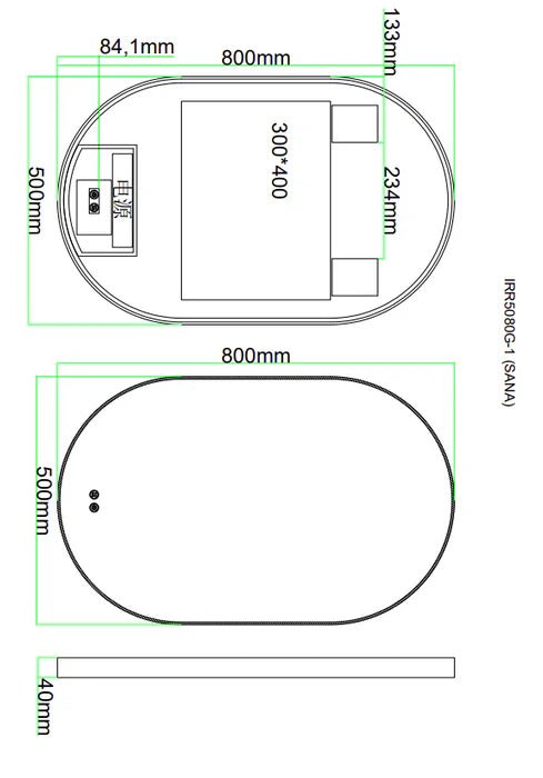 Espejo Marco Metálico Saná