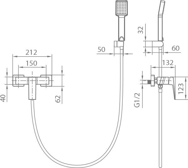 Imex - Art kit de ducha monomando oro cepillado - BricoandPool