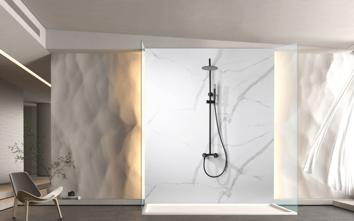 Imex - Conjunto ducha monomando Olimpo negro mate - BricoandPool