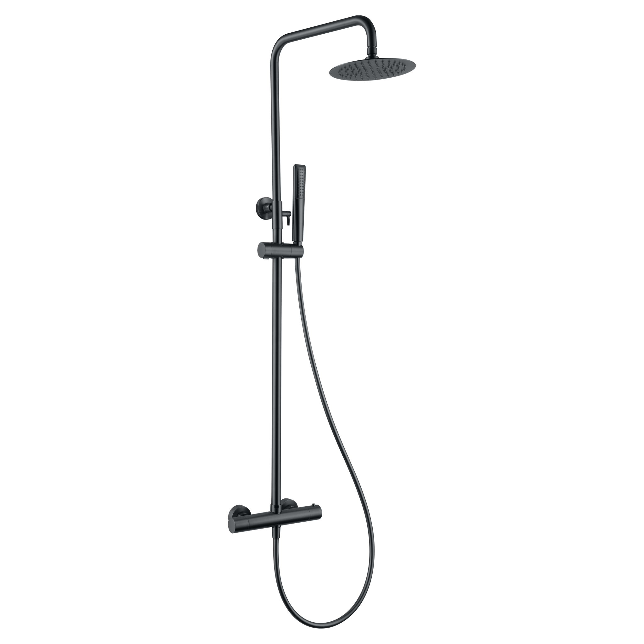 Imex - Conjunto ducha termostático Nápoles black gun metal - BricoandPool