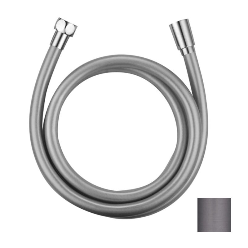 Imex - Flexo de baño/ducha PVC 180cm black gun metal - BricoandPool