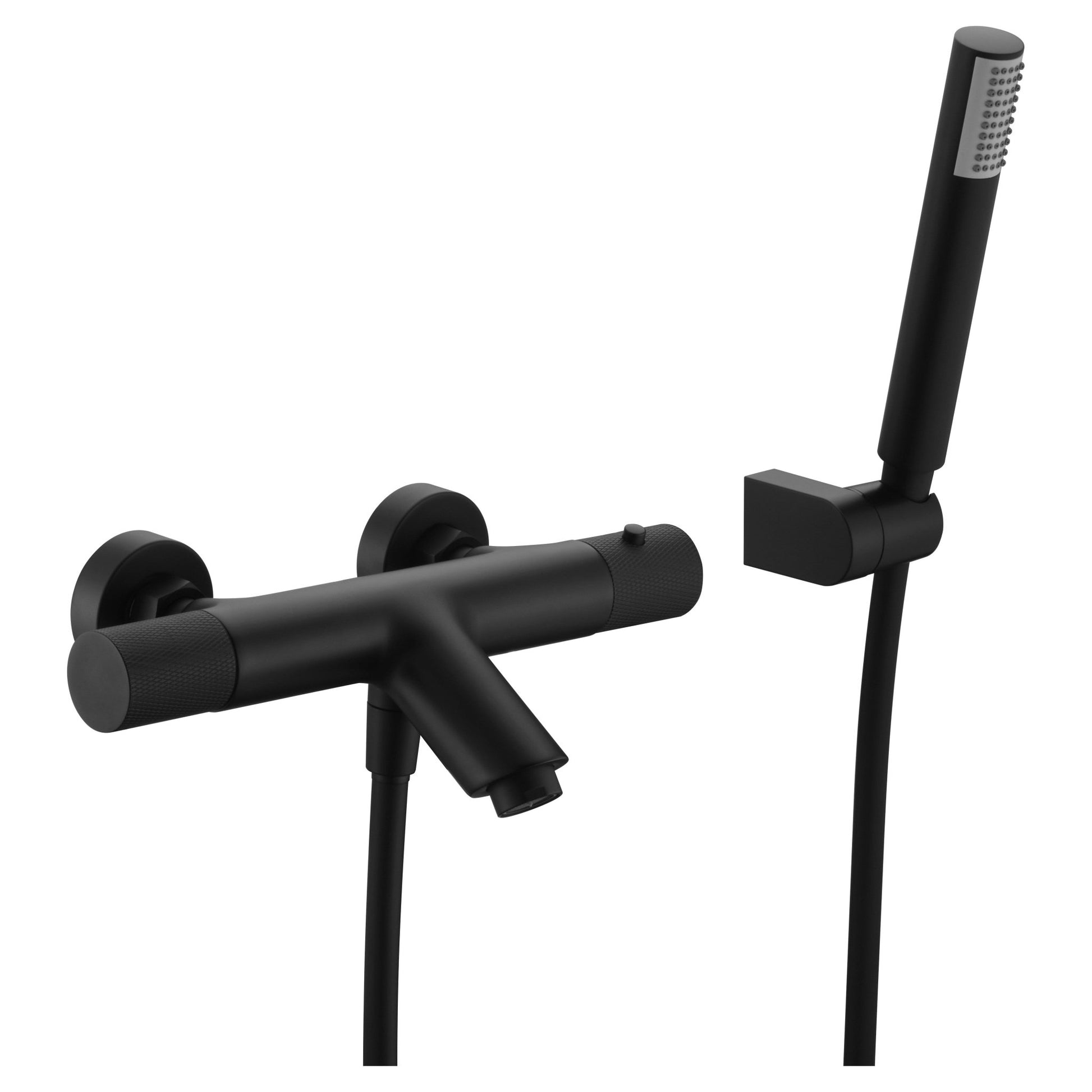 Imex - Grifo de baño/ducha termostático Line negro mate - BricoandPool