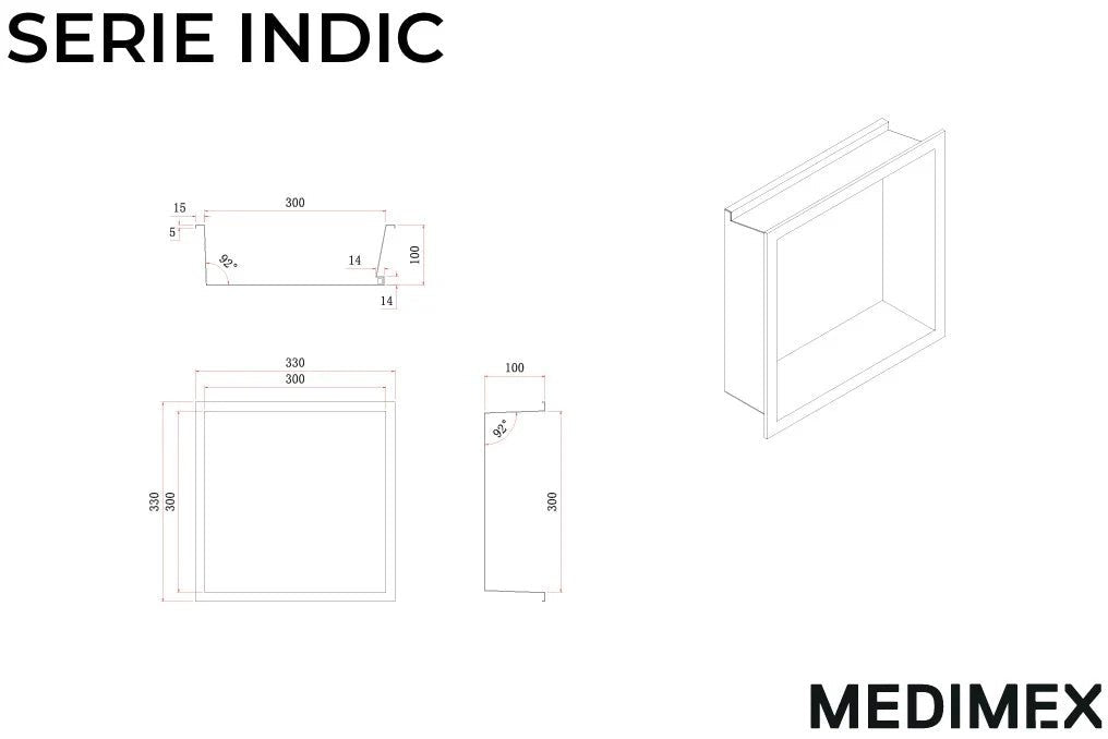 Imex - Hornacina Indíc con LED oro rosa cepillado - BricoandPool