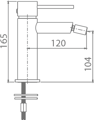Imex - Monomando bidé Milos negro mate - BricoandPool