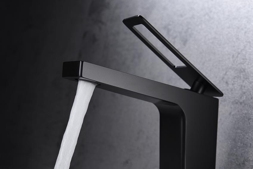 Imex - Monomando lavabo Valencia negro mate - BricoandPool