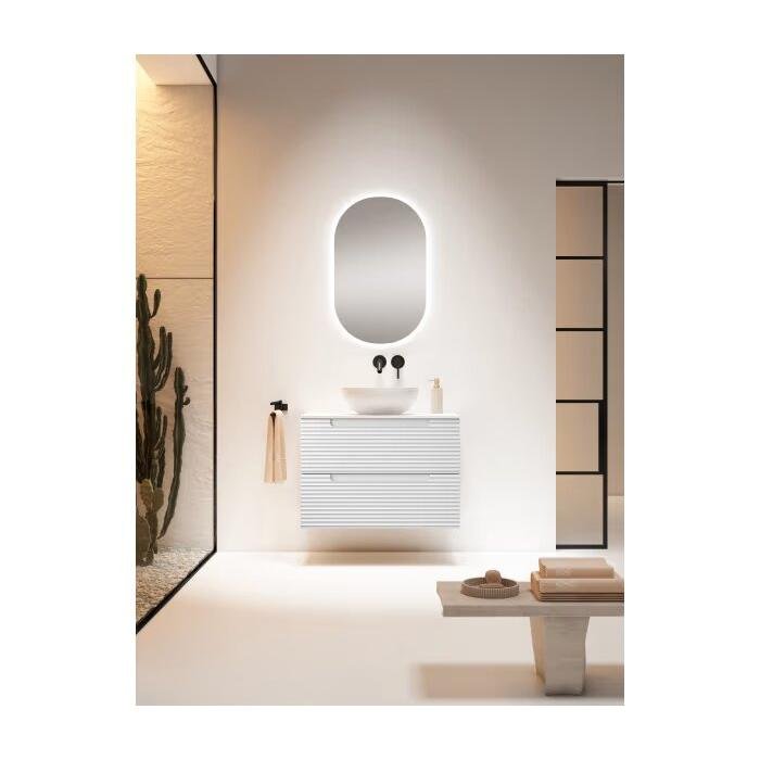 Mueble de baño con encimera HDF Compatech Visobath Kyoto 2 cajones, suspendido - BricoandPool