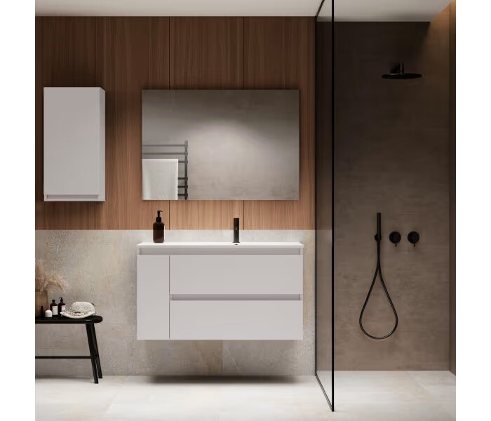 Mueble de baño Viso Bath Box 2 cajones y 1 puerta, suspendido - BricoandPool