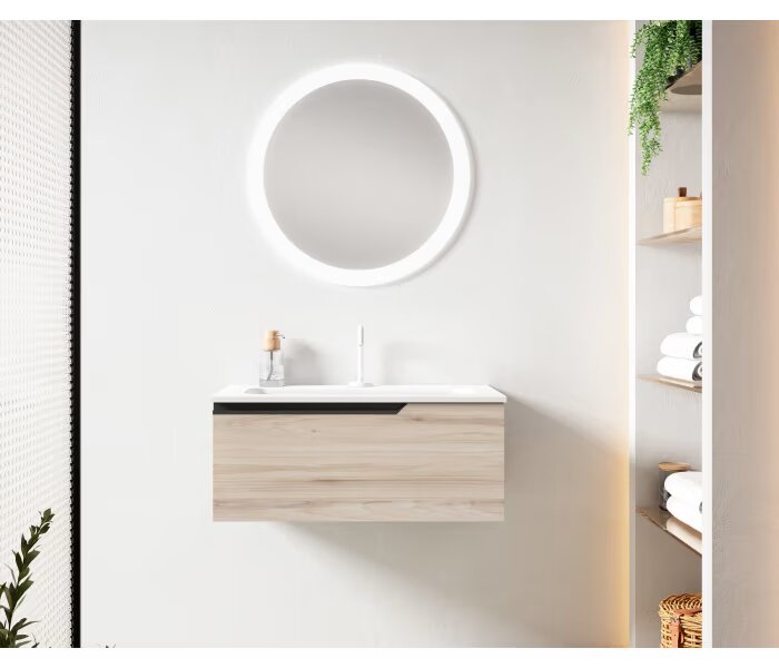 Mueble de baño Viso Bath Eleven 1 cajón suspendido con lavabo Flat de cerámica - BricoandPool