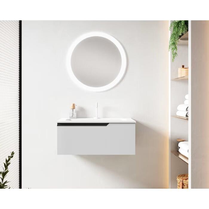Mueble de baño Viso Bath Eleven 1 cajón suspendido con lavabo Flat de cerámica - BricoandPool
