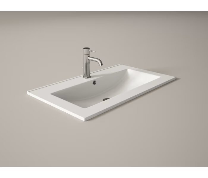 Mueble de baño Viso Bath Eleven 1 cajón y 1 hueco inferior suspendido con lavabo Flat de cerámica - BricoandPool