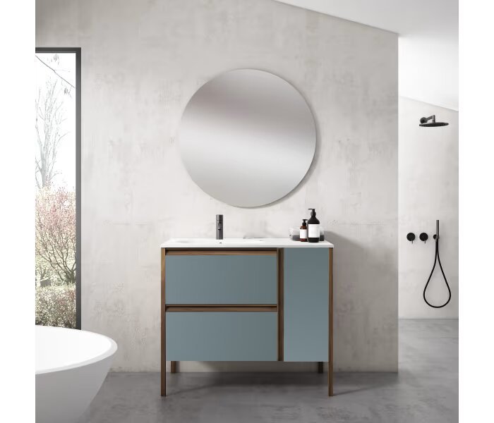 Mueble de baño Visobath Icon 100 cm, 2 cajones y 1 puerta - BricoandPool
