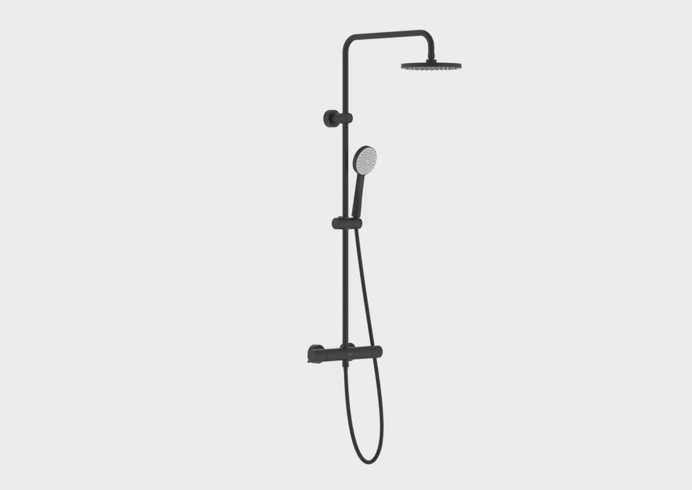 Carregar vídeo: Roca - Coluna de duche Victoria termostática básica preto mate A5A9F18NB0