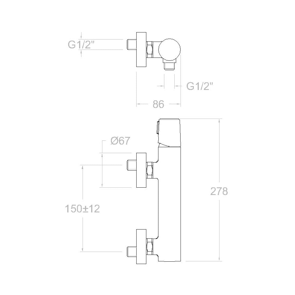 Ramon Soler - Grifo de ducha monomando Tzar negro mate - BricoandPool