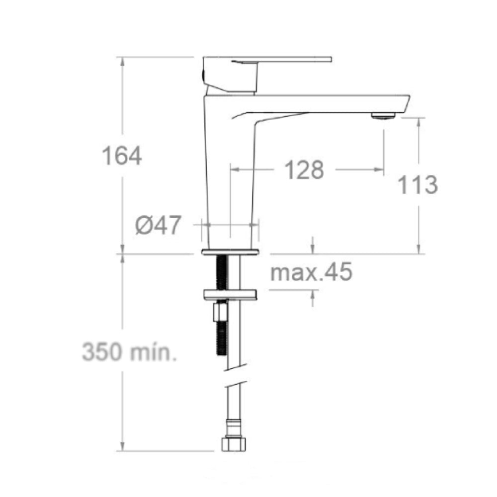 Ramon Soler - Grifo de lavabo monomando M Alexia con sistema S3 negro mate - BricoandPool