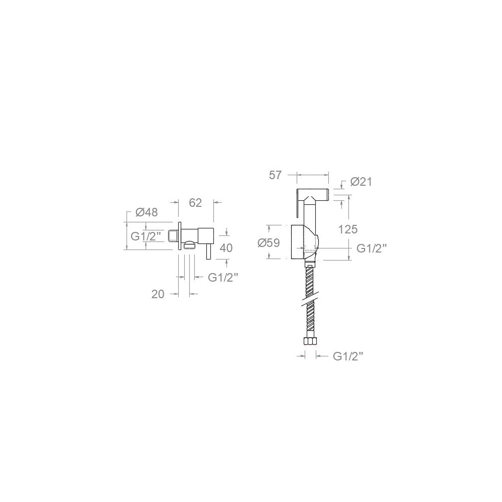 Ramon Soler - WC Magnet, conjunto para WC con duchita de latón cromo - BricoandPool