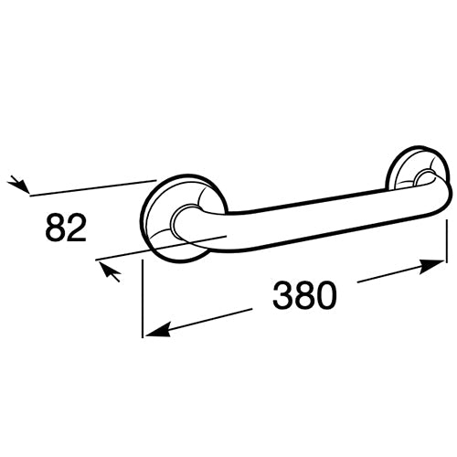 Roca - Asa recta Access 300mm Cromado A816926001 - BricoandPool
