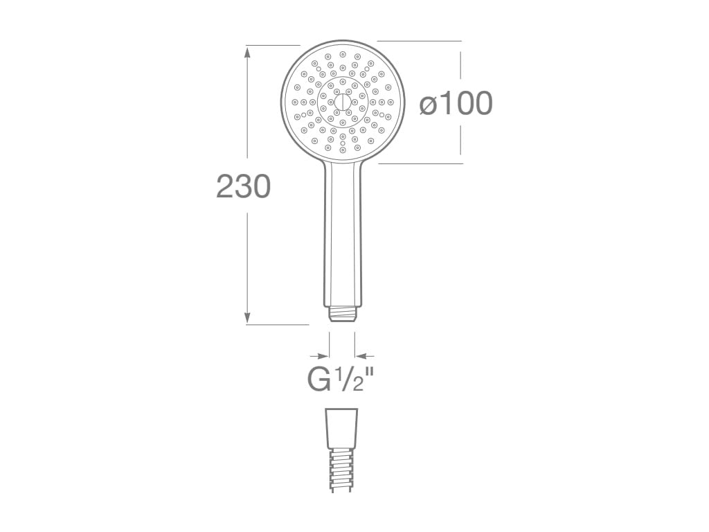 Roca - Ducha de mano con 1 función Stella 100mm. A5B9B03C00 - BricoandPool