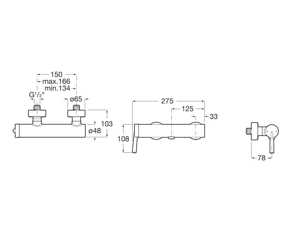 Roca - Grifo de ducha monomando Pals A5A216DC00 - BricoandPool