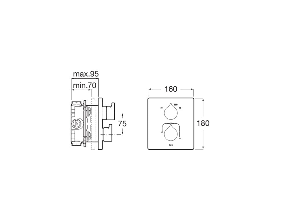 Roca - Grifo de ducha negro titanio cepillado Insignia A5A0C3ANM0 - BricoandPool