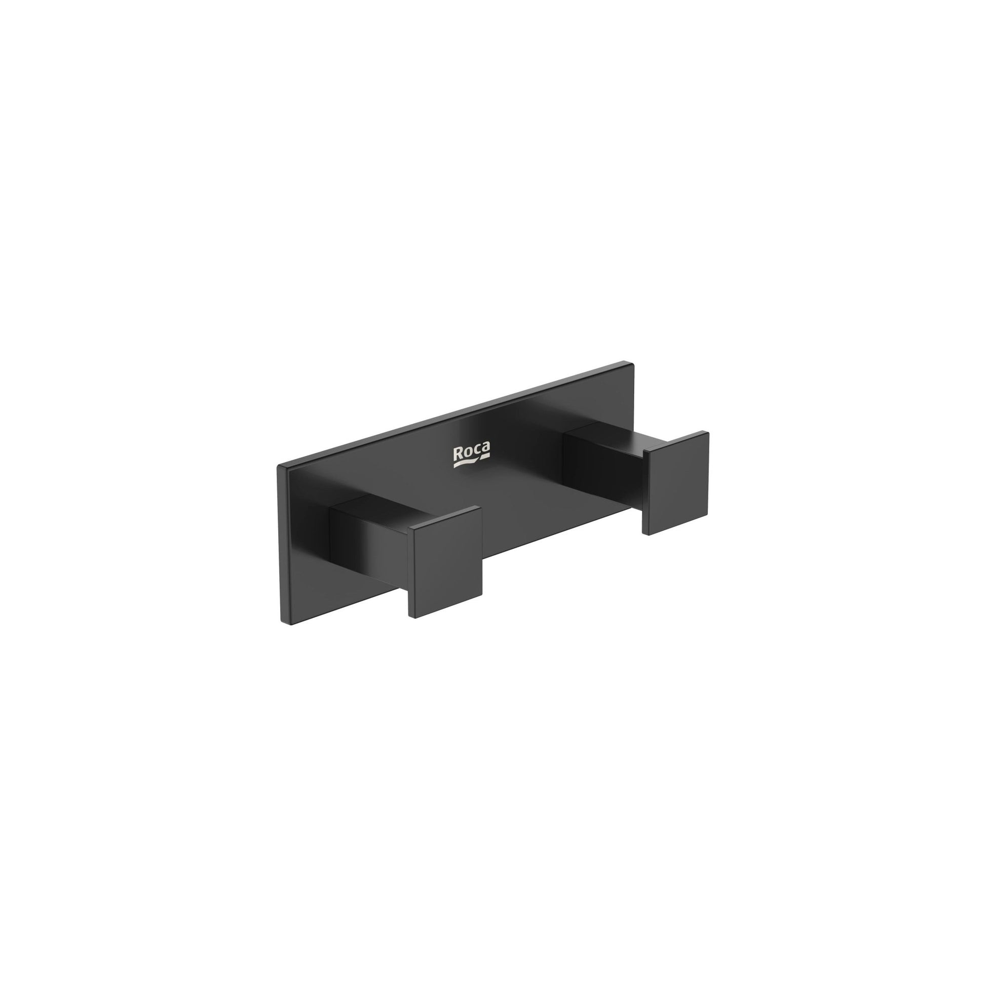 Roca - Percha doble Hotels Square Negro Mate A817602C40 - BricoandPool