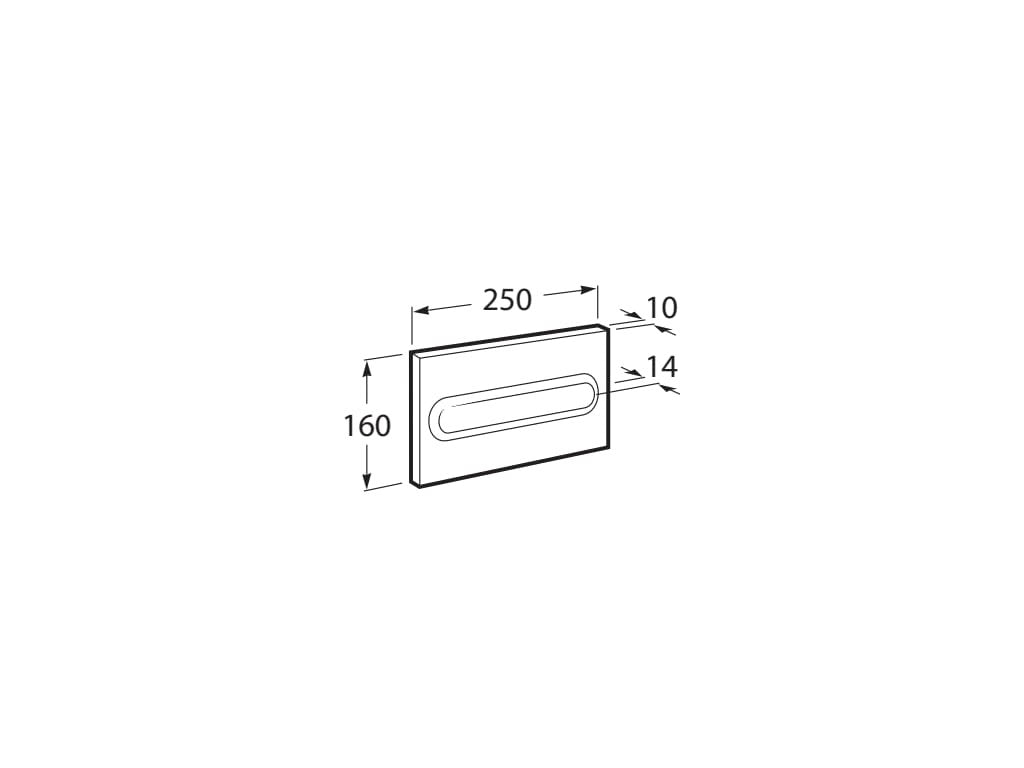 Roca - PL1 SINGLE (ONE) - Placa de accionamiento con descarga única In - Wall Systems A890195100 - BricoandPool