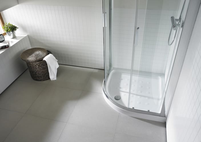 Roca - Plato de ducha Easy acrílico angular con fondo antideslizante - BricoandPool