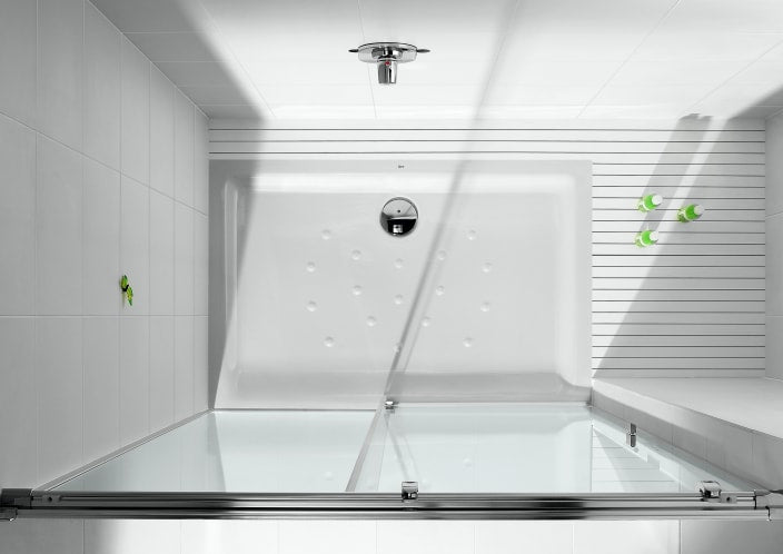 Roca - Plato de ducha Malta de porcelana con fondo antideslizante - BricoandPool