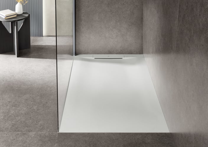 Roca - Plato de ducha Pyros extraplano de STONEX® Blanco - BricoandPool