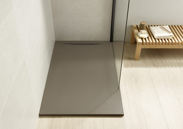 Roca - Plato de ducha Pyros extraplano de STONEX® Blanco - BricoandPool