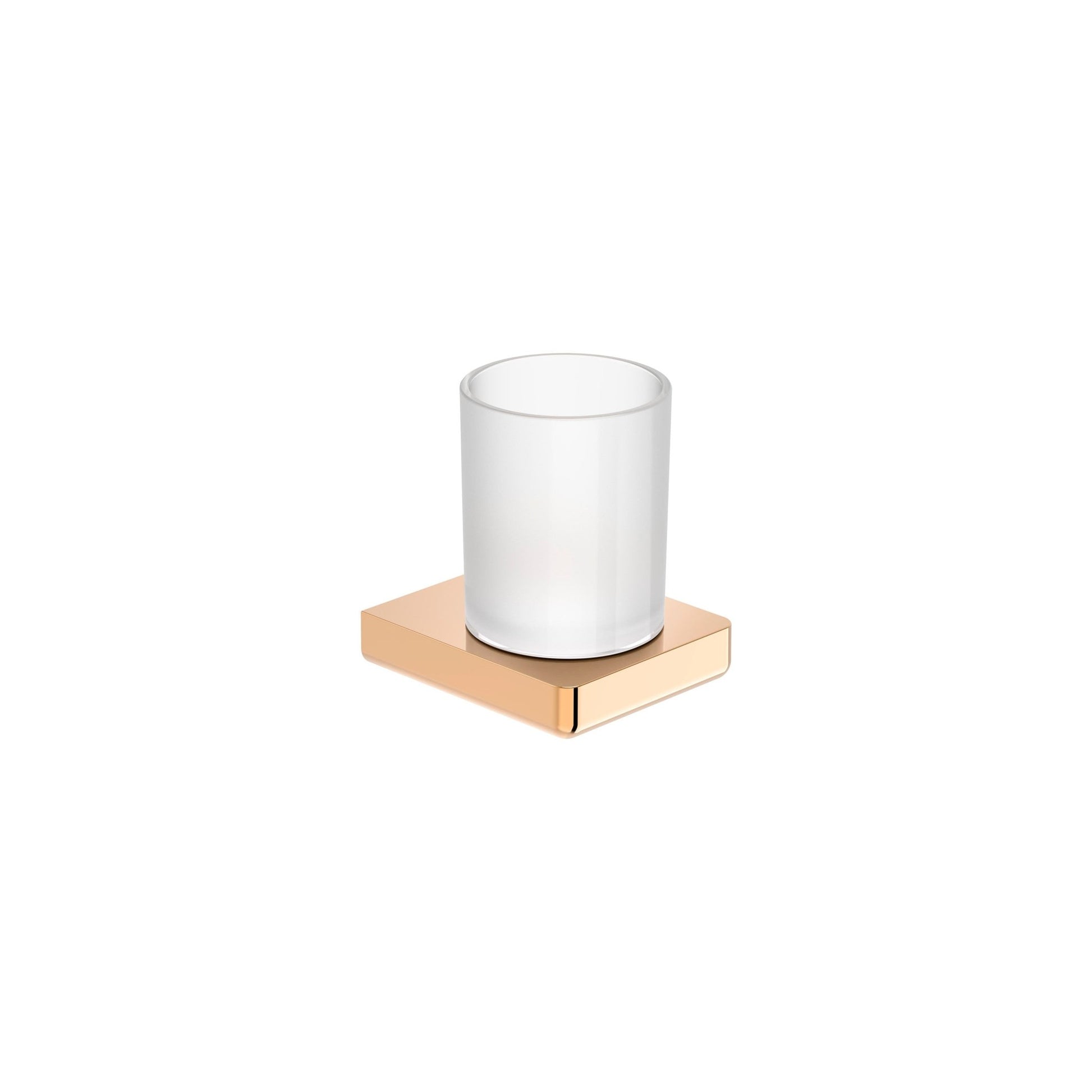 Roca - Portavaso y vaso de pared Tempo Oro Rosado A817021RG0 - BricoandPool