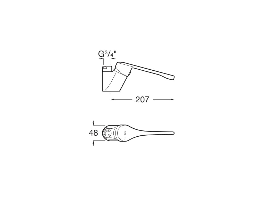 Roca - PRO - Mezclador monomando de cocina Instant A5A8064C00 - BricoandPool