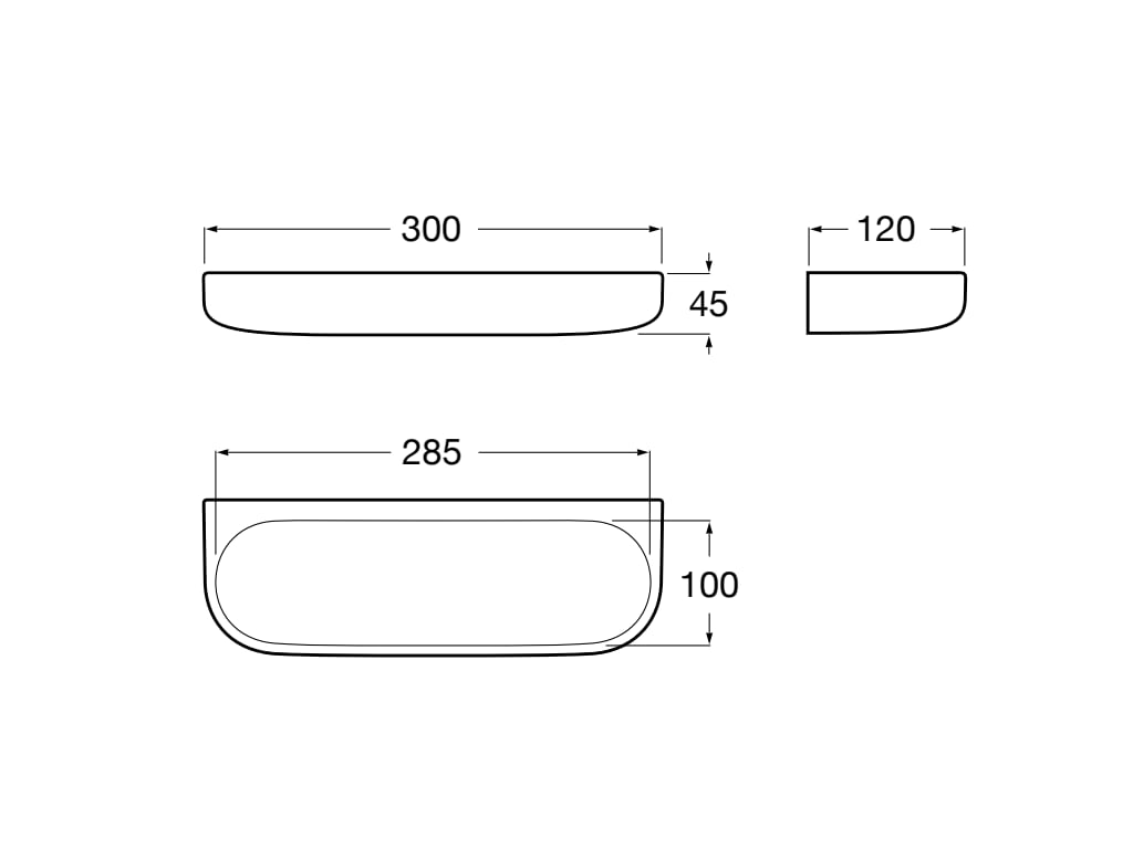 Roca - Repisa Onda 300 mm A3870Z1000 - BricoandPool