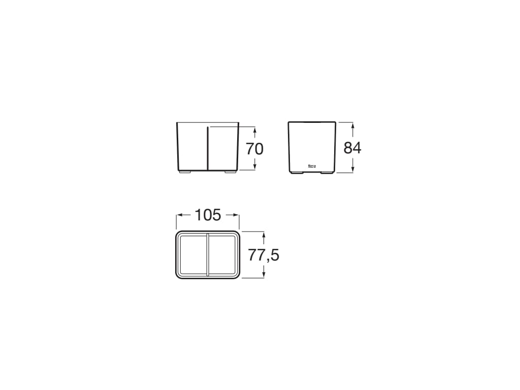 Roca - Vaso de encimera Ona Blanco Mate A817672C60 - BricoandPool